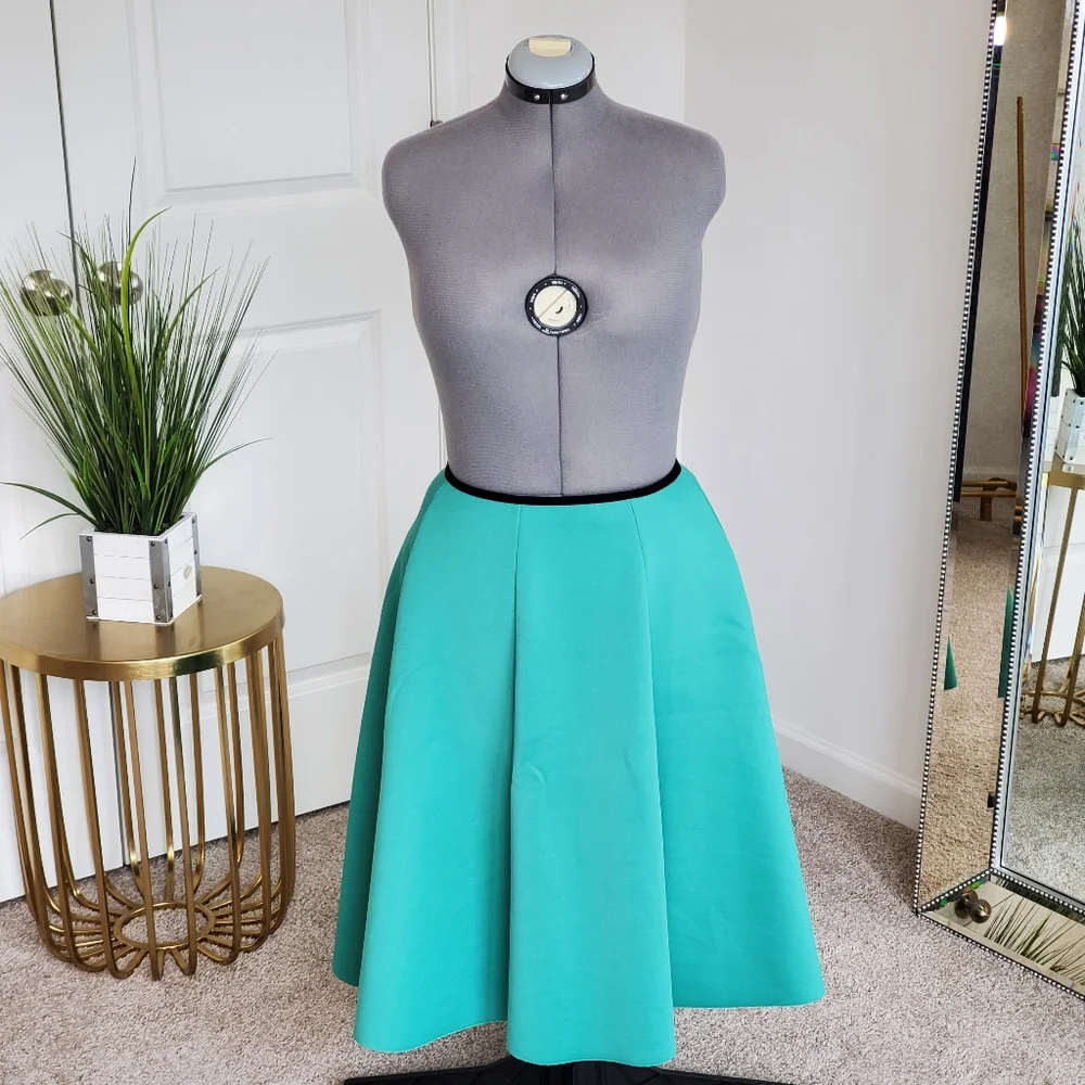 H&M Scuba Midi Skirt L Green - Picture 1 of 1